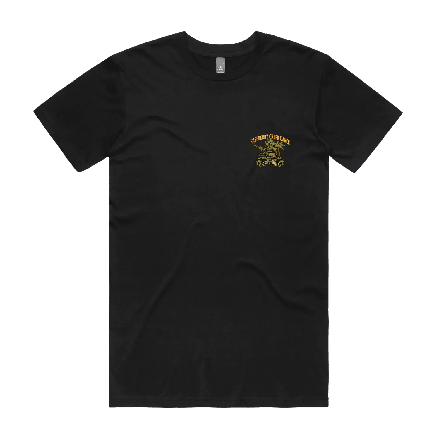 Black front flat lay