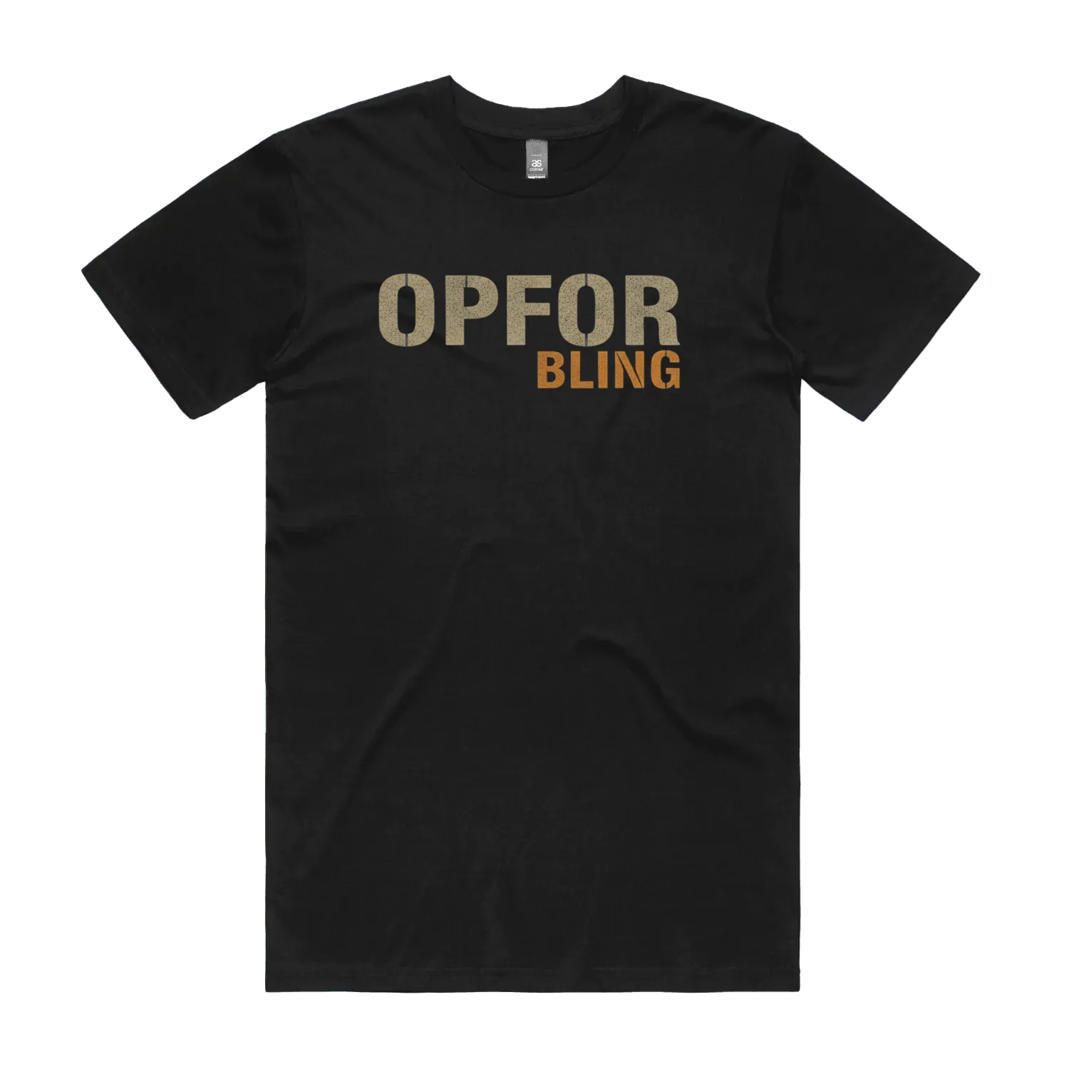 Black front flat lay