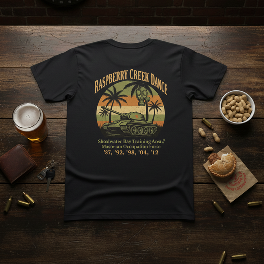 The "TOUR OF DUTY" Tee // Raspberry Creek Dance Edition